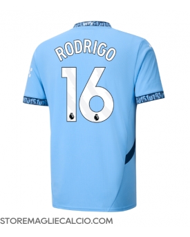 Manchester City Rodri Hernandez #16 Maglia Gara Casa Repliche 2024-25